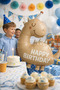 Retro Cute Dinosaur Happy Birthday Written Foil Balloon - 2