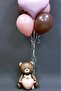 Heart Motif Bear Balloon Sitting Model - 2