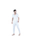 Men Vest V Neck 3PCS 100% Combed Cotton Half Sleeve - White - 4