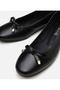 Women's Leather Black Ballerinas - 4