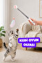 Cat Play Rod |   Telescopic Extension Rod with String, 2 Different Replacement Heads Toy (Pink-H150)