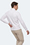 Kivo I Men's White Sweatshirt with Stand Collar and Zipper - 7