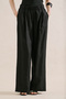 Linen Wide Leg Pants Black - 6