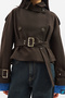 Belted Short Trench Coat Aci Brown - 4