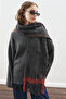 Striped Detail Scarf Anthracite - 5