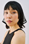 Lace Triangle Scarf Black - 2