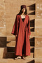 Linen Design Tie-Up Kimono Copper - 2