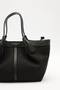 Canvas Stitched Mini Bag Black - 7