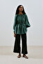 Tunic with Wide Cuffs and Belt Green - 2