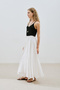 Folded Ruffle Long Skirt Ecru - 6