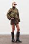 BELTED SHORT TRENCH COAT KHAKI - 6