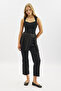 Black Folded Accessory Skirt with Buckle - 2