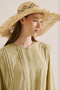 Ajurlu Wicker Hat Beige - 2