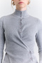 Cardigan with Cross Closure Gray - 3