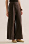 Linen Pants with Envelope Closure Acikahve - 5