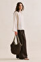 Linen Layered Collar Blazer Stone - 4