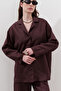 Linen Wide Sleeve Shirt Damson