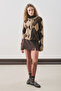 Baklava Patterned Cardigan Brown - 5