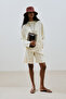 Linen mixed beige blouse - 5