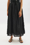 Linen Mixed Crush Skirt Black - 4