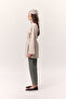 Oversize Tshirt with Binding Details Stone - 6