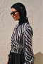 Pi̇lli̇sele Patterned Tessture Swimsuit Zebra - 4