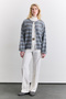 Soft Textured Buttoned Cardigan with Grey Stripes - 4
