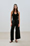 Chain-Up Trousers Black