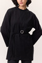 Oversize T-Shirt with Binding Details Black - 6