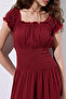 Muslin Tight Dress Red - 4