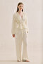 Muslin Embroidered Short Blouse Ecru - 7
