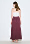 Muslin Fold Wide Skirt Murdum - 7