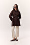 Oversize Tshirt with Binding Details Aci Brown