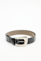 Crocodile Leather Look Belt Black - 8