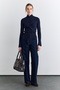 Cardigan with Cross Closure Navy Blue