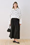 Corseted Long Skirt Black - 3