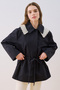 Jacket with Collar Detail Navy Blue - 3