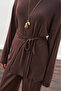 Beli̇ Bağlama Designed Blouse Aci Brown - 5