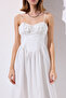 Tightened Corset Dress Ecru - 3