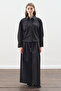 Bomber Shirt with Stitching Details Black - 5