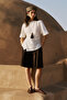Linen Asymmetric Blouse Ecru