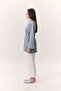 Oversize Tshirt with Binding Details Blue - 6