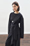 Soft Textured Modal Tie-Up Sweatshirt Anthracite - 4