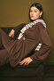 Knot Design Pants Suit Brown