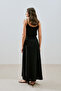 Embroidered Midi Skirt Black - 6