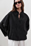 Linen Tie-Dye Bluse Black - 5