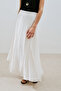 Folded Ruffle Long Skirt Ecru - 4