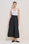Skirt Formed Striped Pants Black - 2