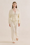 Muslin Embroidered Short Blouse Ecru - 2