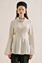 Linen Mixed High Collar Tunic Stone - 4